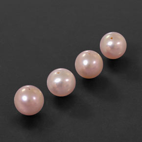 Pearl Gemstones in 7.6 mm Size for Sale, Pearl Stones in Light Pink Color