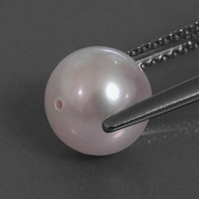 Pearl Gemstone in 7.6 mm Size for Sale, Pearl Stone in Silver Pink Color