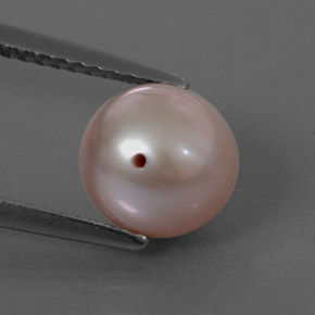 3.39 ct Pink Pearl Gemstone, Pearl Gem in Drilled Sphere Shape for Sale.