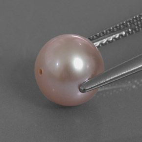 Pearl Gemstone in 8 mm Size for Sale, Pearl Stone in Silver Pink Color