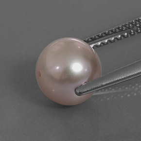 Pearl Gemstone in 7.5 mm Size for Sale, Pearl Stone in Silver Pink Color