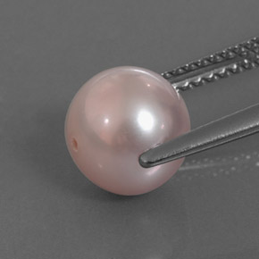 Pearl Gemstone in 7.8 mm Size for Sale, Pearl Stone in Silver Pink Color
