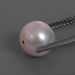 Pearl Gemstone in 7.6 mm Size for Sale, Pearl Stone in Silver Pink Color