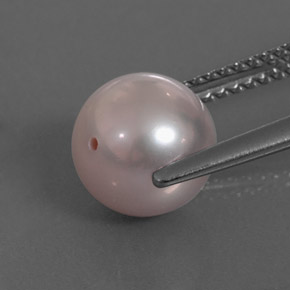 Pearl Gemstone in 7.9 mm Size for Sale, Pearl Stone in Silver Pink Color