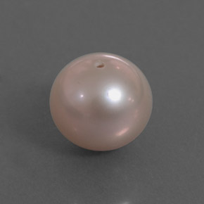 3.16 ct Silver Pearl Stone, Natural Pearl in Drilled Sphere Shape for Sale