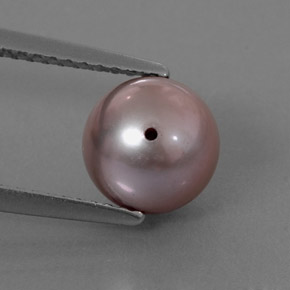 2.96 ct Pink Pearl Gemstone, Pearl Gem in Drilled Sphere Shape for Sale.