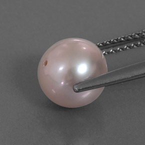 Pearl Gemstone in 7.8 mm Size for Sale, Pearl Stone in Silver Pink Color
