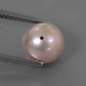 3.31 ct Pink Pearl Gemstone, Pearl Gem in Drilled Sphere Shape for Sale.