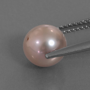 Pearl Gemstone in 7.7 mm Size for Sale, Pearl Stone in Silver Pink Color