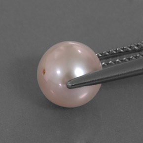 Pearl Gemstone in 7.5 mm Size for Sale, Pearl Stone in Silver Pink Color