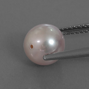Pearl Gemstone in 7.7 mm Size for Sale, Pearl Stone in Silver Pink Color