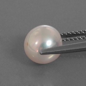 Pearl Gemstone in 7.9 mm Size for Sale, Pearl Stone in Silver Pink Color