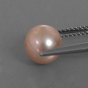Pearl Gemstone in 7.9 mm Size for Sale, Pearl Stone in Cream Pink Color