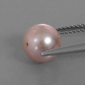 Pearl Gemstone in 7.9 mm Size for Sale, Pearl Stone in Medium Pink Color