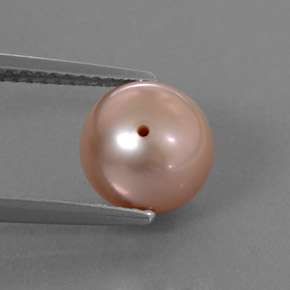 3.53 ct Pink Pearl Gemstone, Pearl Gem in Drilled Sphere Shape for Sale.