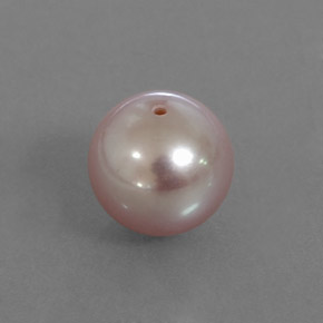 3.29 ct Silver Pearl Stone, Natural Pearl in Drilled Sphere Shape for Sale