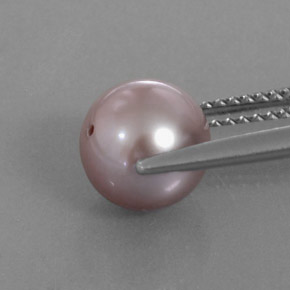 Pearl Gemstone in 8 mm Size for Sale, Pearl Stone in Silver Pink Color
