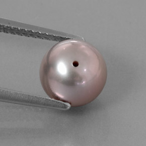3.43 ct Gray Pearl Gemstone, Pearl Gem in Drilled Sphere Shape for Sale.