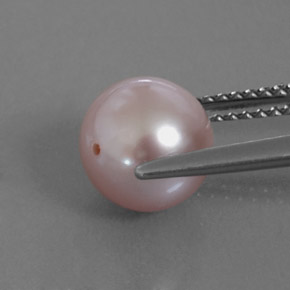 Pearl Gemstone in 7.9 mm Size for Sale, Pearl Stone in Silver Pink Color