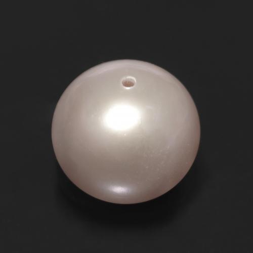 Pearl Gemstone in 7.8 mm Size for Sale, Pearl Stone in Orange Pink Color