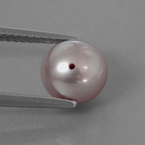 3.19 ct Gray Pearl Gemstone, Pearl Gem in Drilled Sphere Shape for Sale.
