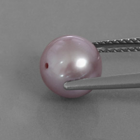 Pearl Gemstone in 7.8 mm Size for Sale, Pearl Stone in Lavender Color