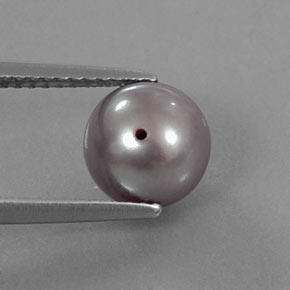 3.30 ct Gray Pearl Gemstone, Pearl Gem in Drilled Sphere Shape for Sale.