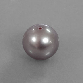 3.30 ct Gray Pearl Stone, Natural Pearl in Drilled Sphere Shape for Sale