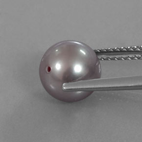 Pearl Gemstone in 7.8 mm Size for Sale, Pearl Stone in Pinkish Silver Color
