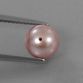 2.89 ct Pink Pearl Gemstone, Pearl Gem in Drilled Sphere Shape for Sale.
