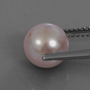 Pearl Gemstone in 7.8 mm Size for Sale, Pearl Stone in Orange Pink Color