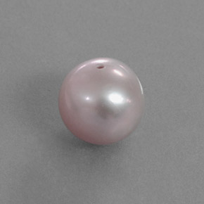 2.76 ct Silver Pearl Stone, Natural Pearl in Drilled Sphere Shape for Sale