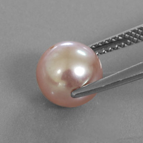 Pearl Gemstone in 7.9 mm Size for Sale, Pearl Stone in Light Pink Color