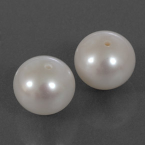 7.90 ct Cream Pearl Stone, Natural Pearl in Half-Drilled Sphere Shape for Sale