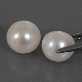 Pearl Gemstone in 8.2 mm Size for Sale, Pearl Stone in Silver White Color