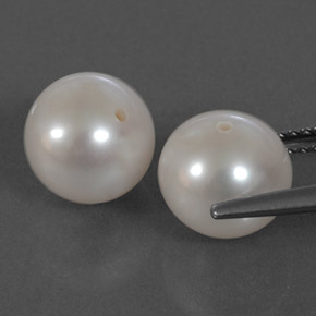 Pearl Gemstone in 8.5 mm Size for Sale, Pearl Stone in Silver White Color