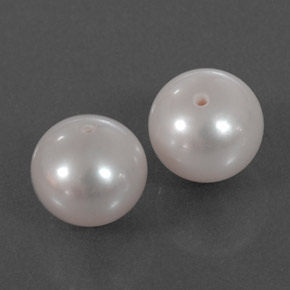 6.81 ct Cream Pearl Stone, Natural Pearl in Half-Drilled Sphere Shape for Sale