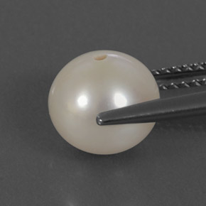Pearl Gemstone in 8.5 mm Size for Sale, Pearl Stone in Silver White Color