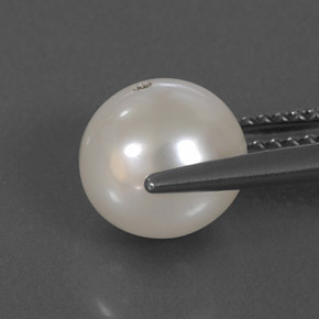 Pearl Gemstone in 8.2 mm Size for Sale, Pearl Stone in Silver White Color