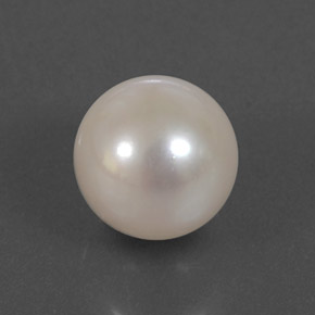 Pearl Gemstone in 8.1 mm Size for Sale, Pearl Stone in Silver White Color
