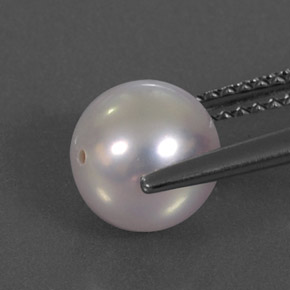 Pearl Gemstone in 7.5 mm Size for Sale, Pearl Stone in Silver Pink Color