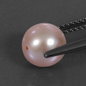 Pearl Gemstone in 7.6 mm Size for Sale, Pearl Stone in Silver Pink Color