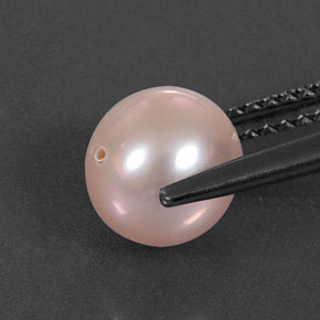 Pearl Gemstone in 7.2 mm Size for Sale, Pearl Stone in Cream Pink Color