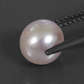 Pearl Gemstone in 7.8 mm Size for Sale, Pearl Stone in Silver Pink Color