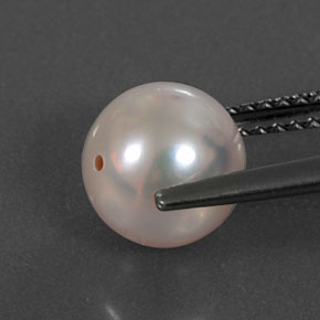 Pearl Gemstone in 7.7 mm Size for Sale, Pearl Stone in Silver Pink Color