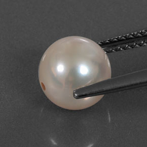 Pearl Gemstone in 7.6 mm Size for Sale, Pearl Stone in Silver Pink Color