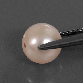Pearl Gemstone in 7.5 mm Size for Sale, Pearl Stone in Cream Pink Color