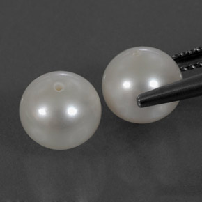 Pearl Gemstone in 8.1 mm Size for Sale, Pearl Stone in Silver White Color
