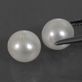 Pearl Gemstone in 8.3 mm Size for Sale, Pearl Stone in Silver White Color