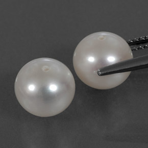Pearl Gemstone in 8.2 mm Size for Sale, Pearl Stone in Silver White Color